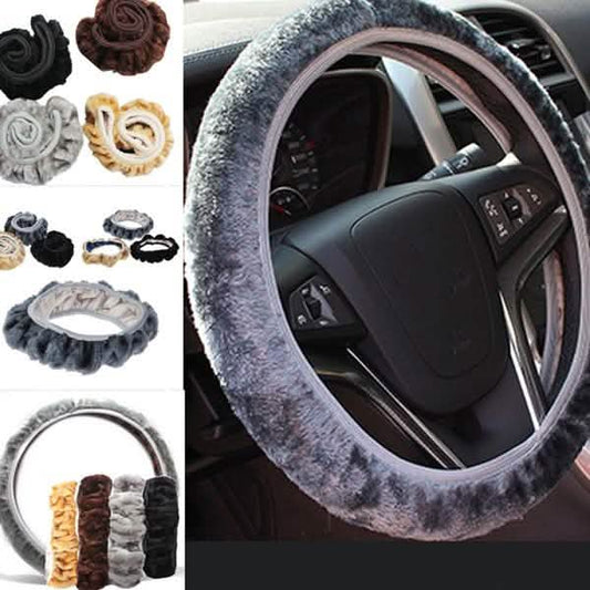 2-Piece: Car Steering Wheel Cover