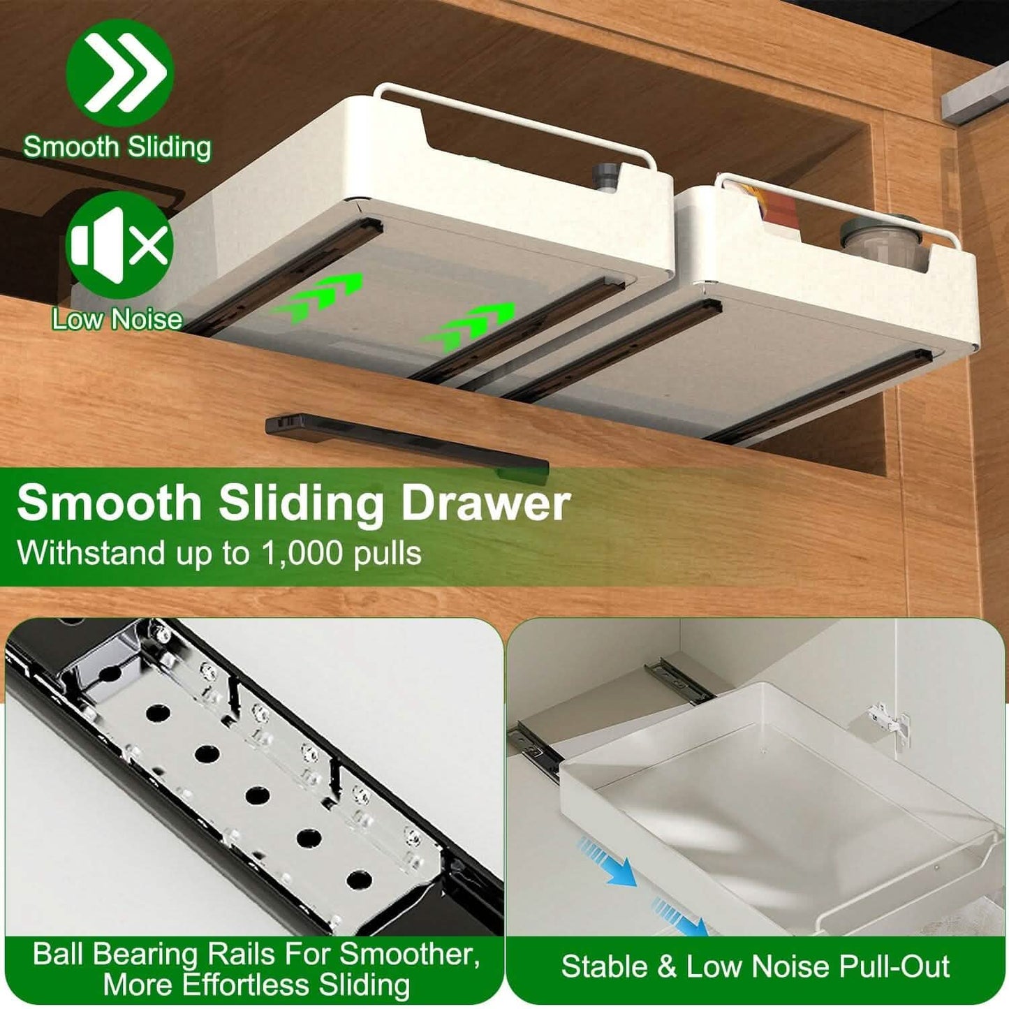 2-Pieces: Pull Out Cabinet Organizers
