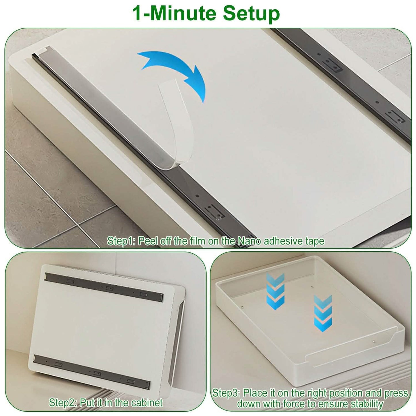 2-Pieces: Pull Out Cabinet Organizers