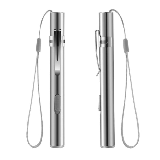 2-Pieces: Stainless Steel Flashlight Repair Water Resistant for Medical Students