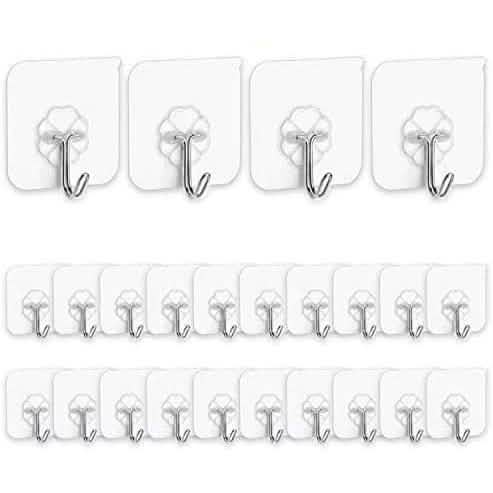 24-Pack: Adhesive Hooks Kitchen Wall Hooks