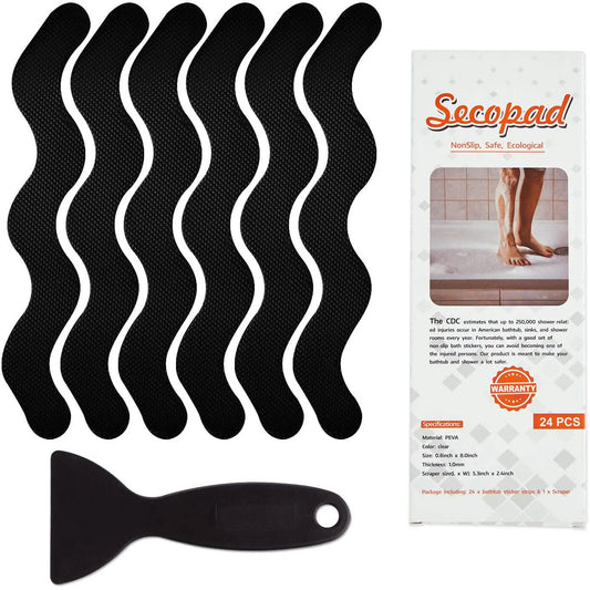 24-Piece: Safe Tub Strips Adhesive Non-Slip Shower Stickers Set