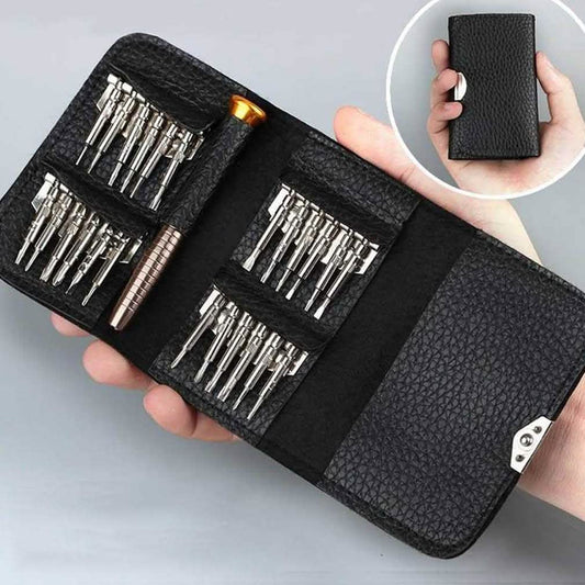 25-in-1 Multi-Purpose Precision Screwdriver Wallet Kit Repair Tools