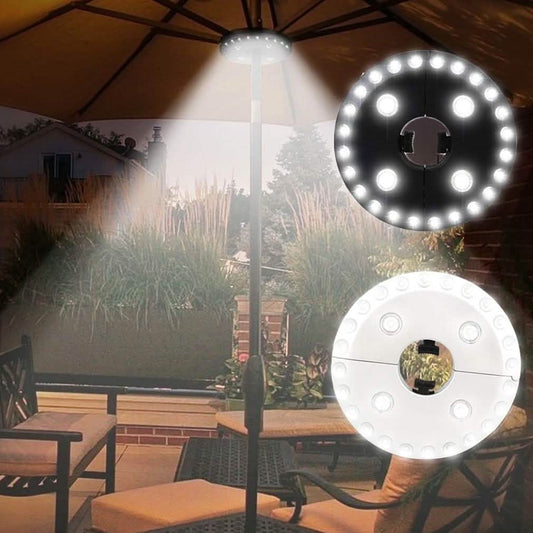 28 LED Patio Umbrella Pole Outdoor Light with Adjustable Brightness