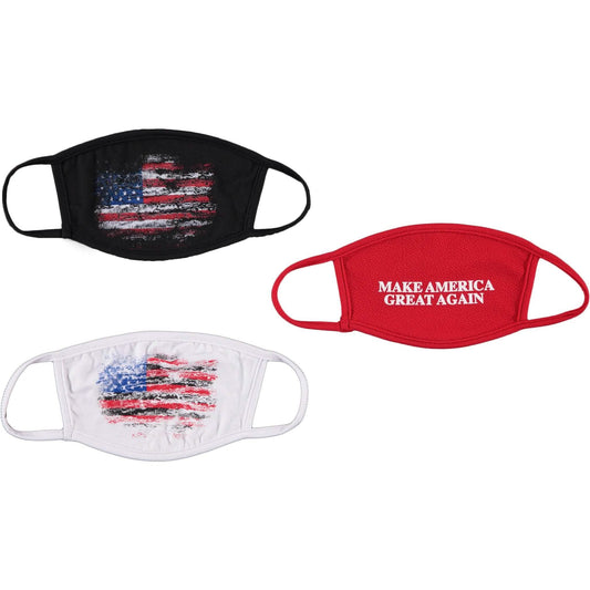 3-Pack: Washable Reusable Non-Medical Fabric Face Masks