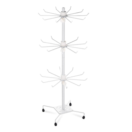 3-Tier Metal Jewelry Rack 30-Hook Necklaces Bracelets Display Stand