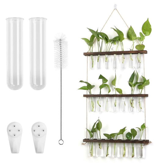 3-Tier Wall Hanging Glass Tube Planter