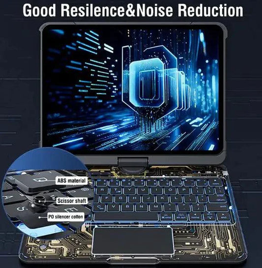 360° Swivel Keyboard Clear Case