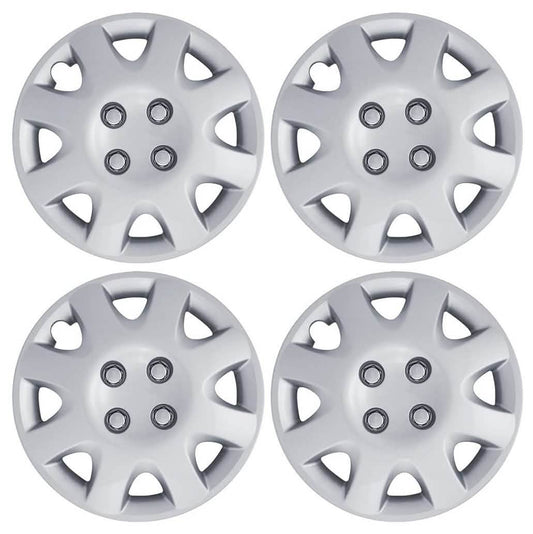 4-Pack: Hubcaps for Honda Civic 14-Inch and 8-Spoke - Silver