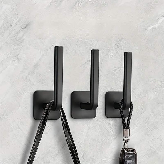 4-Pack: Adhesive Toilet Paper Holder, Wall Mount, White & Black