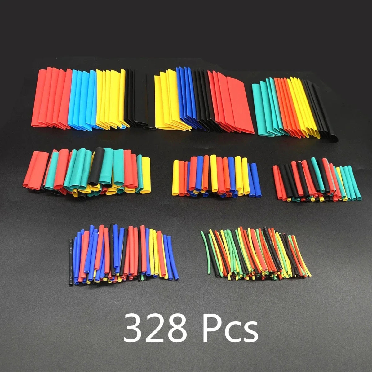 127-750pcs Heat-shrink Tubing Thermoresistant Tube Heat Shrink Wrapping Kit Electrical Connection Wire Cable Insulation Sleeving
