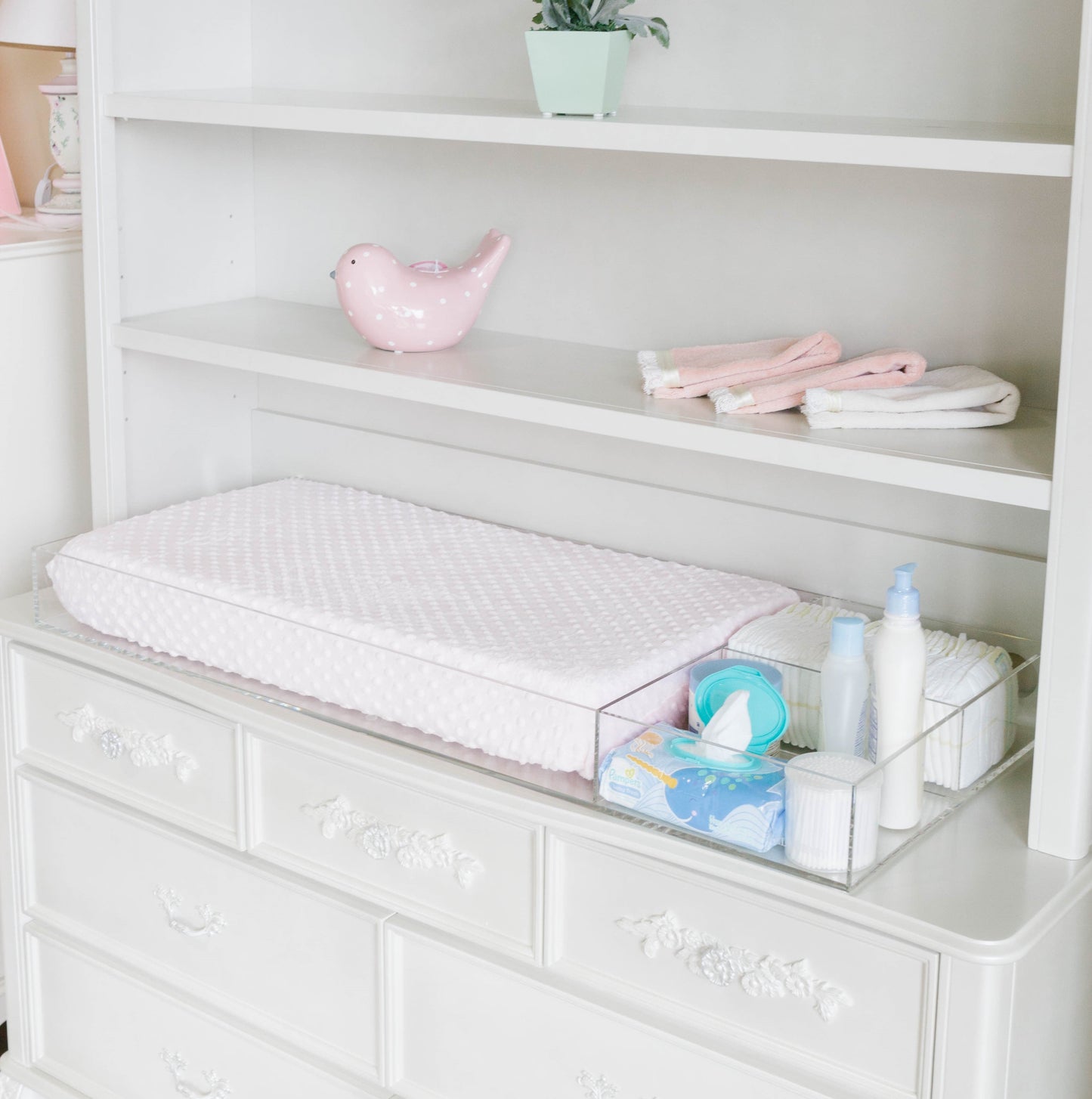 LELLOBABY™ -  8mm Thick Deluxe Edition Acrylic Diaper Changing Tray PLUS+