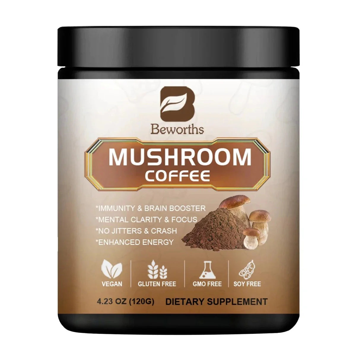 Mushroom Coffee - 10 Mushroom Extract Blend for Energy & Immunity