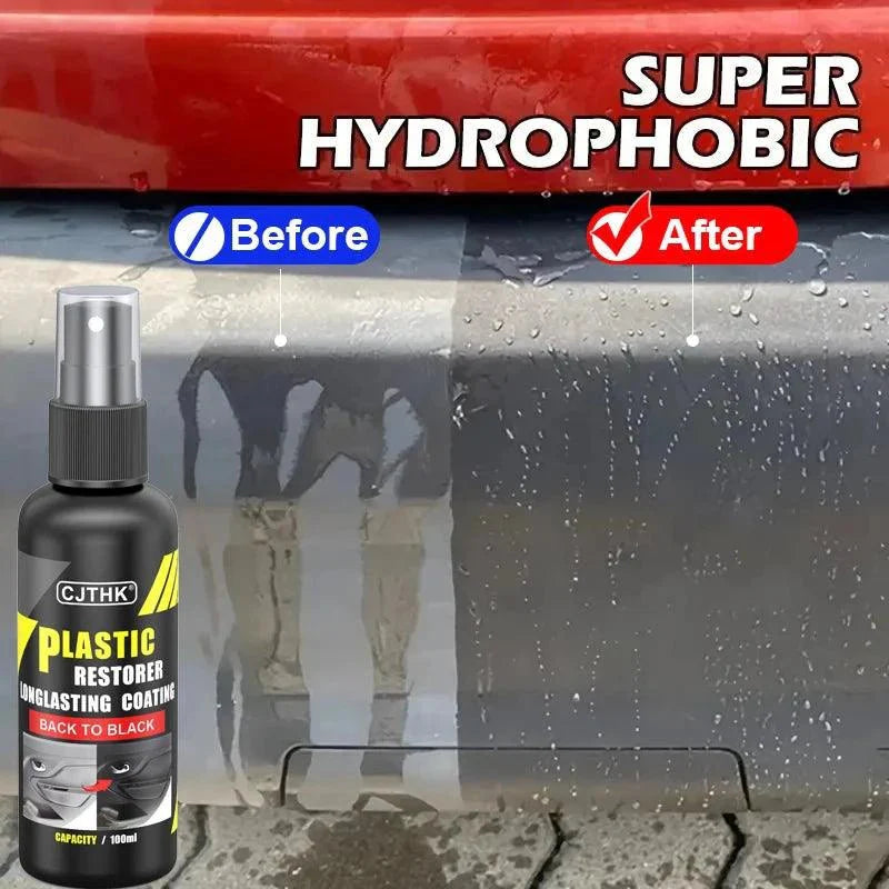 Mandotos Car Plastic Restorer Back to Black Gloss Renovator 50g For Plastic Leather Auto Care