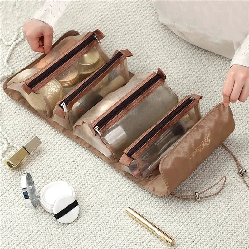 Detachable Cosmetic Bag - 4-in-1 Travel Organizer