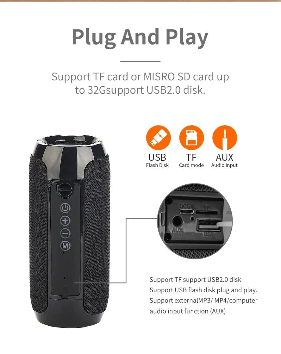 TG117 Bluetooth Speaker - Portable Waterproof TWS Outdoor Speaker