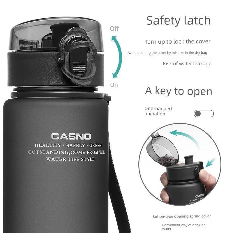 Casino Frosted Sports Water Bottle Plastic Portable Bottle With Lid For Men And Women