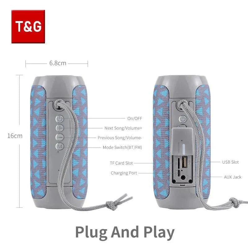 TG117 Bluetooth Speaker - Portable Waterproof TWS Outdoor Speaker