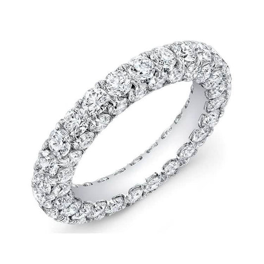 3-Row Cubic Zirconia Eternity Ring