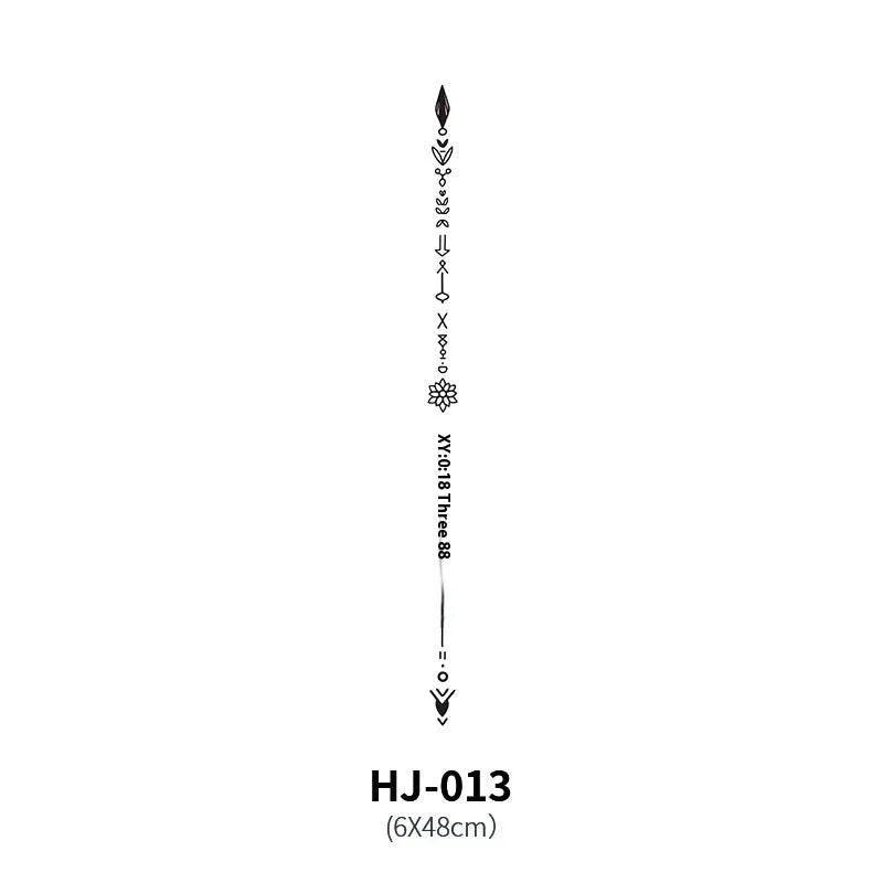Botanical Spine Tattoo Decal