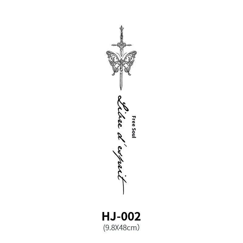 Botanical Spine Tattoo Decal