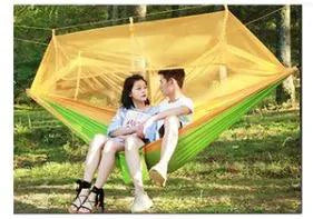 Bug-Free Camp Hammock: Serene Outdoor Relaxation with Mosquito Protection for Two