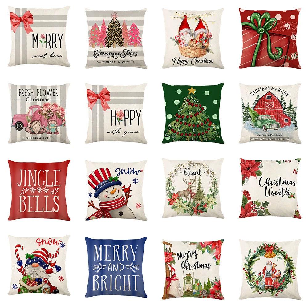 Mandotos Christmas Pillow Covers Snowflake Stamping