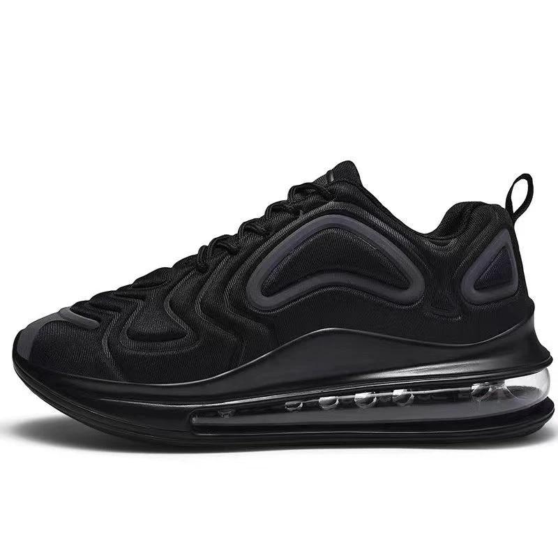 Mandotos Men Casual Air Cushion Black Shoes Outdoor Breathable Lace Up Sneakers Running Sports