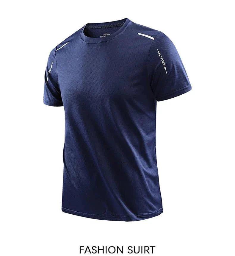 CHRLCK Men's Quick Dry Running T Shirt Size M Breathable Outdoor Sports Tee Hiking Fishing Summer Essentials