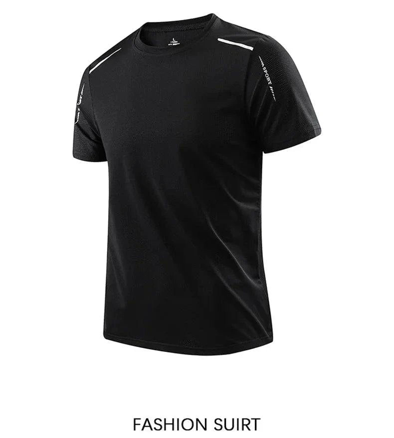 CHRLCK Men's Quick Dry Running T Shirt Size M Breathable Outdoor Sports Tee Hiking Fishing Summer Essentials