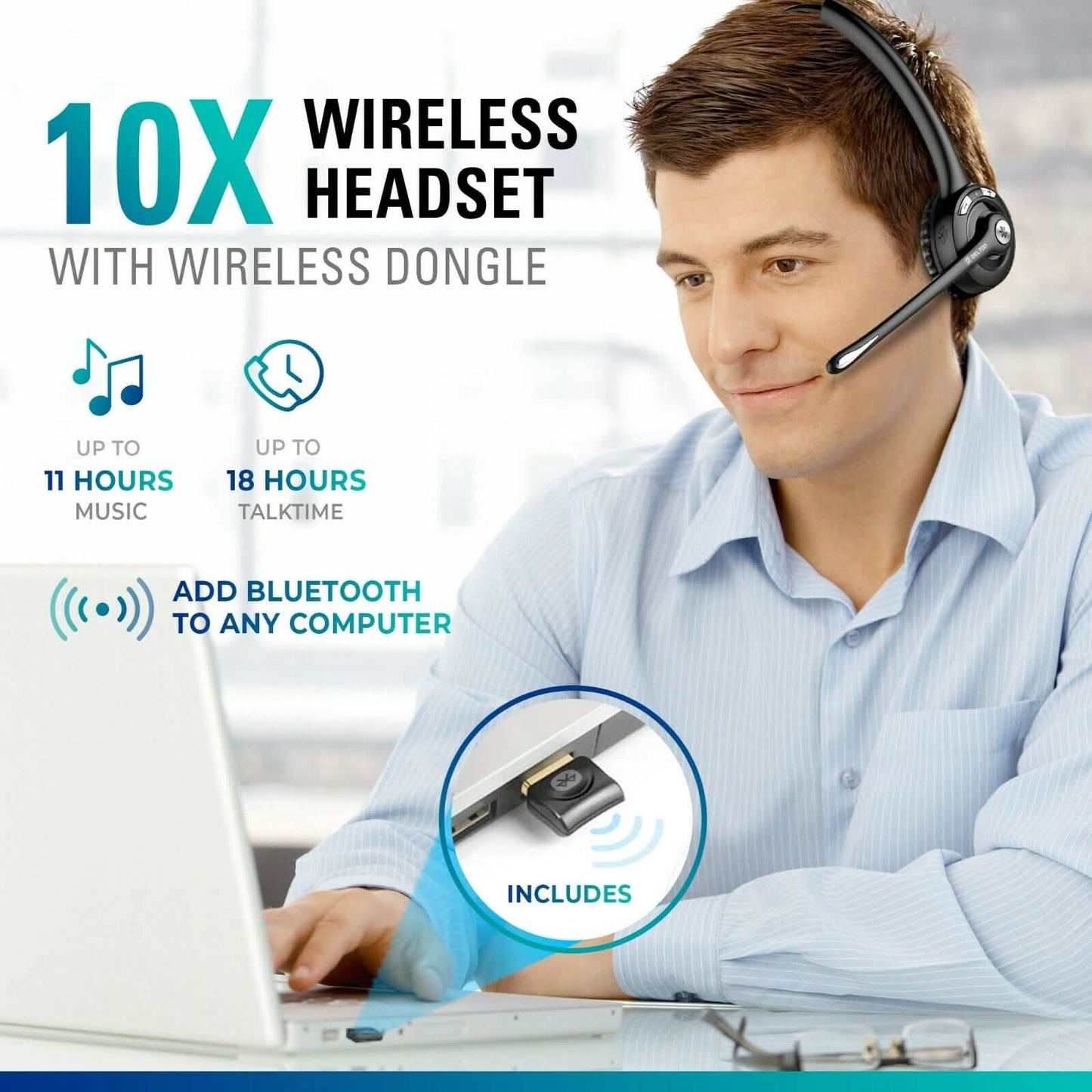 Delton On-Ear Bluetooth Headphone with Microphone