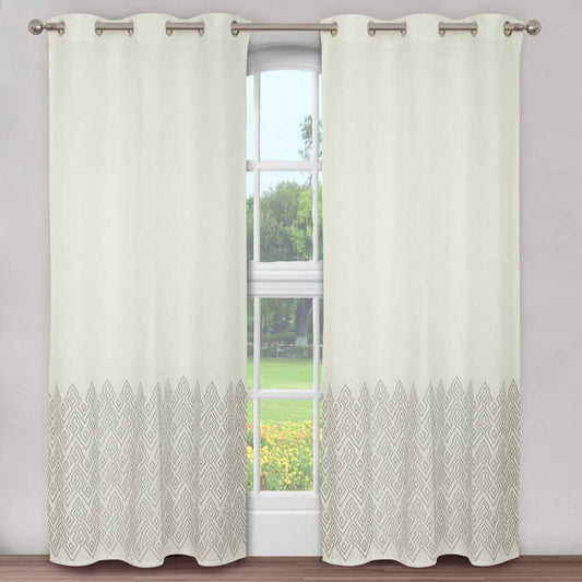 2-Piece Set: Global Mali Embroidered Window Panel Pair