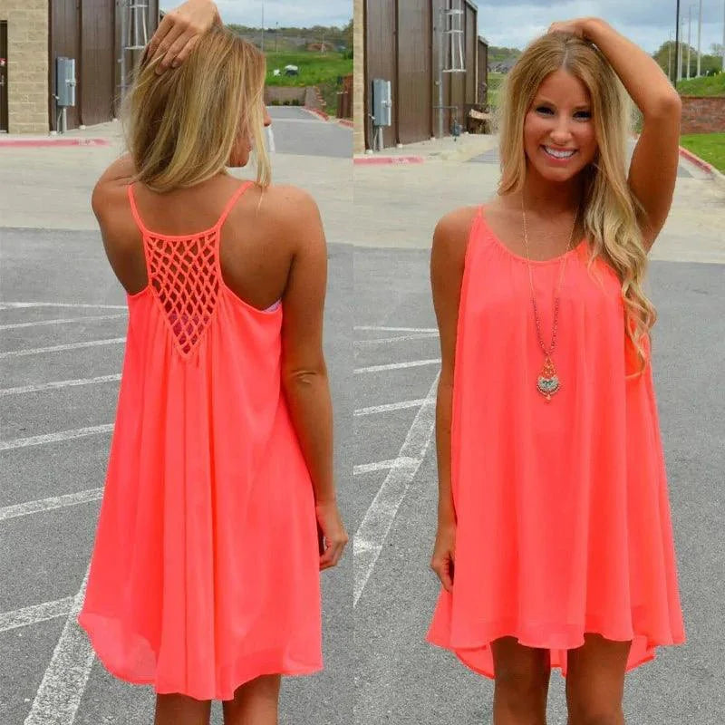 Seaside Dream Chiffon Sundress - Effortless Elegance for Sunny Days