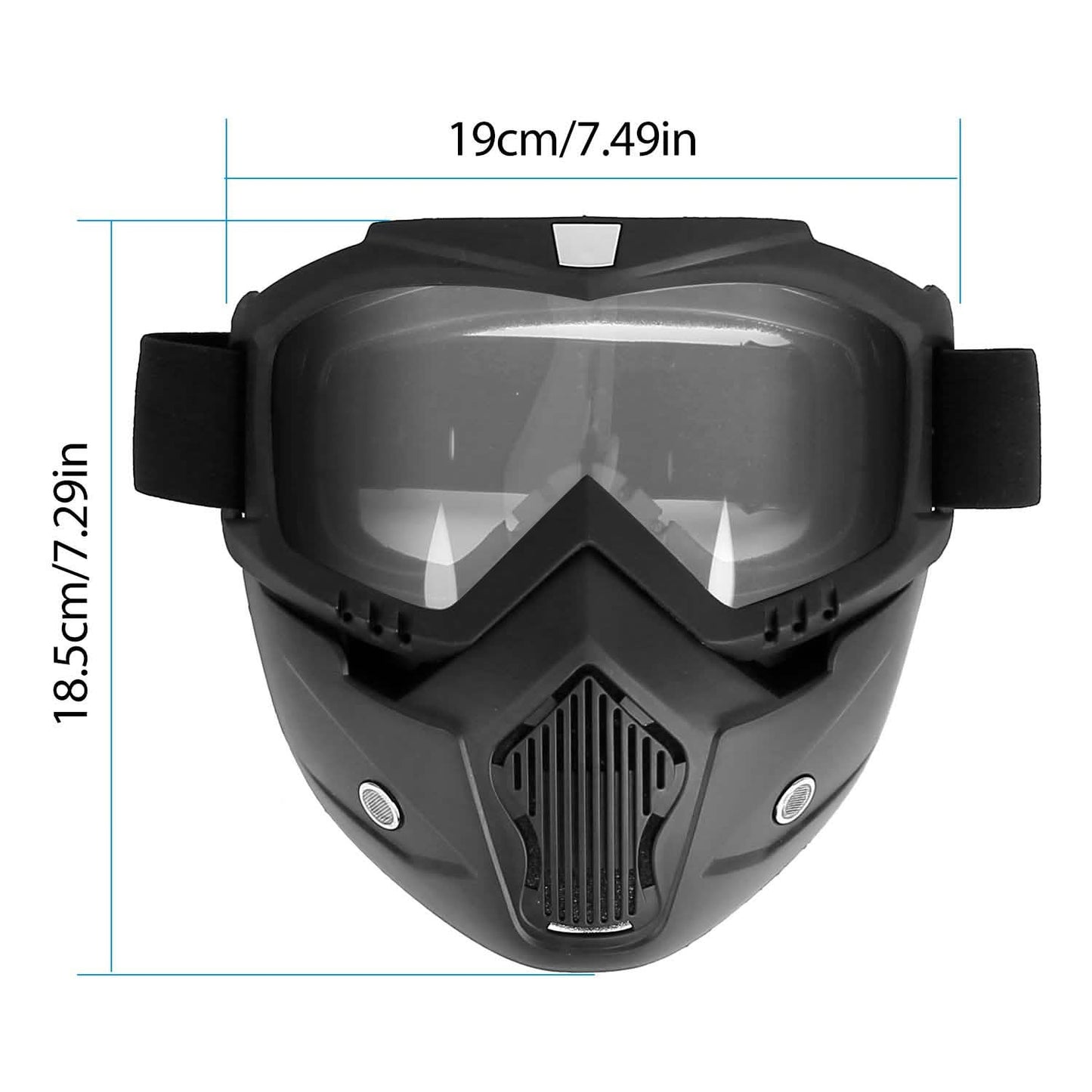 Mask Riding Goggle with Adjustable Non-slip Trip Mouth Filter