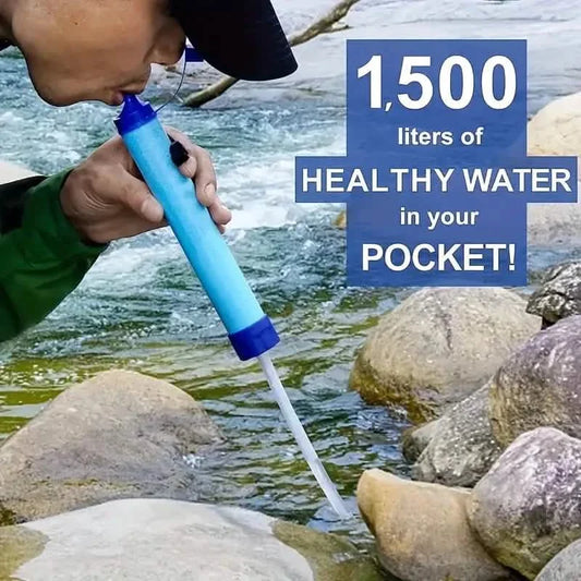 Portable Outdoor Water Purifier, 4-Stage Filtration System, Manual Reverse Osmosis Membrane