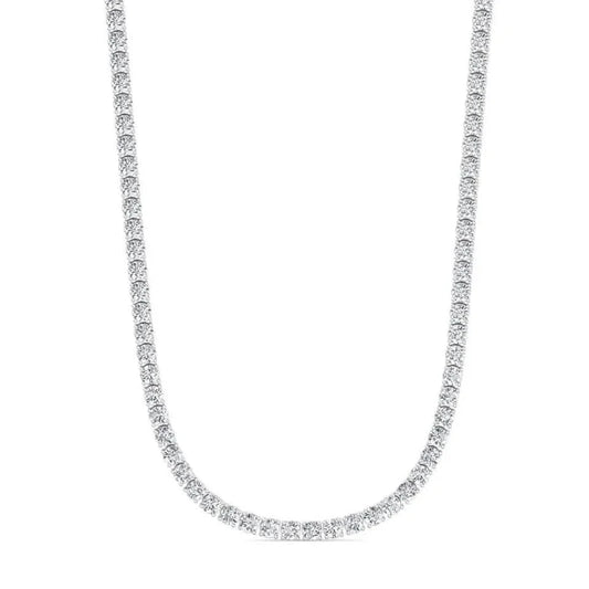 16 CTW Lab Grown Diamond Tennis Necklace – 14kt White Gold, 18’’