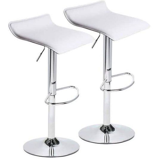 Set of 2: Adjustable Swivel Barstools