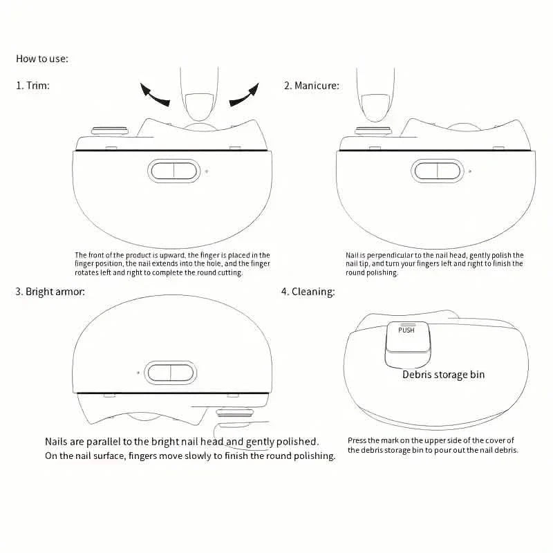 Smart Electric Nail Clipper with Anti-Pinch