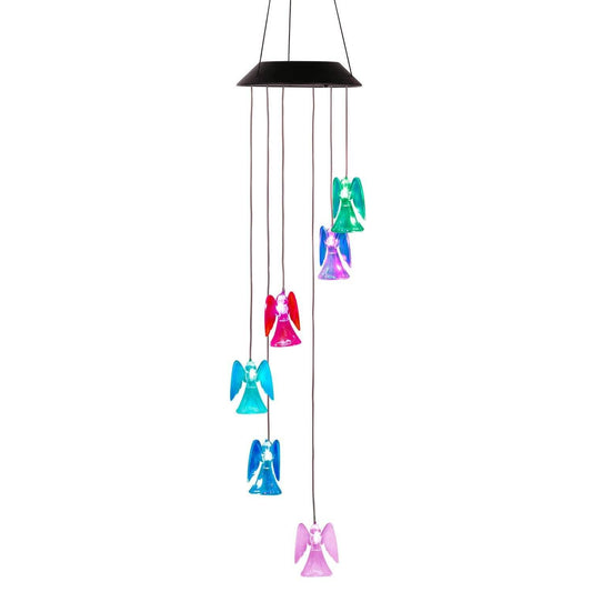 Solar Powered Angel Lights Wind Chimes LED Color Changing