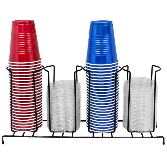 Sorbus 4-sectional Black Cup and Lid Organizer