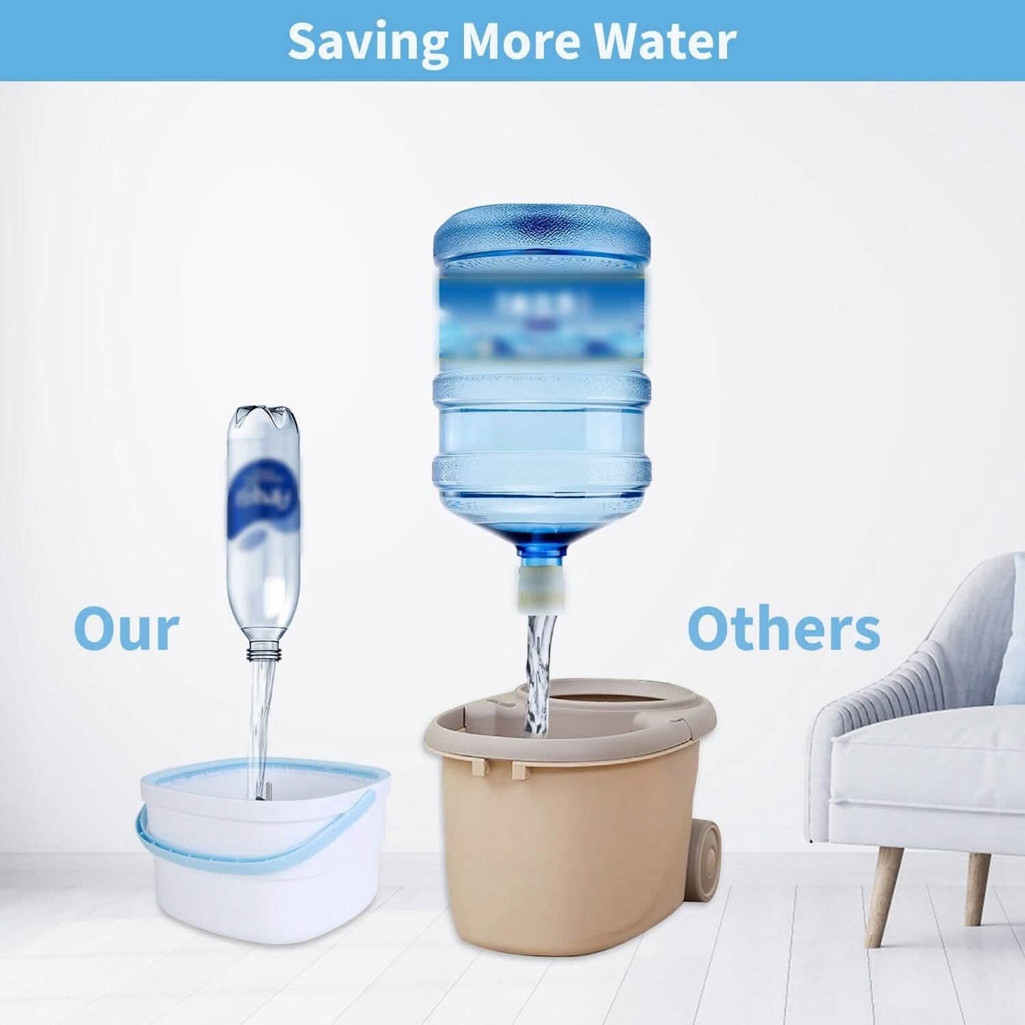 Spin Mop and Bucket with Wringer Set