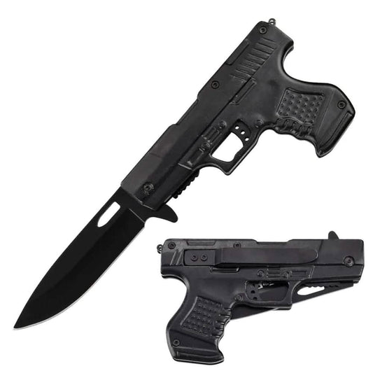 Spring Assisted Gun Knife