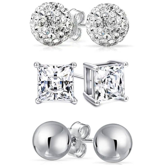 Sterling Silver Love Studs Set