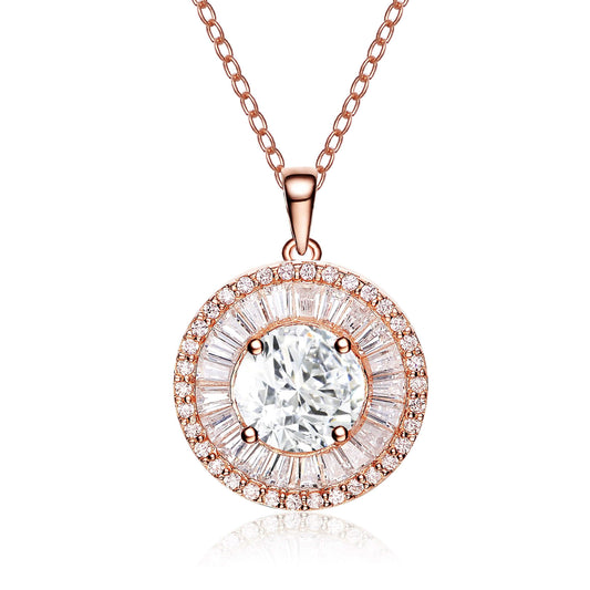 Sterling Silver with Rose Gold Plated  Pendant
