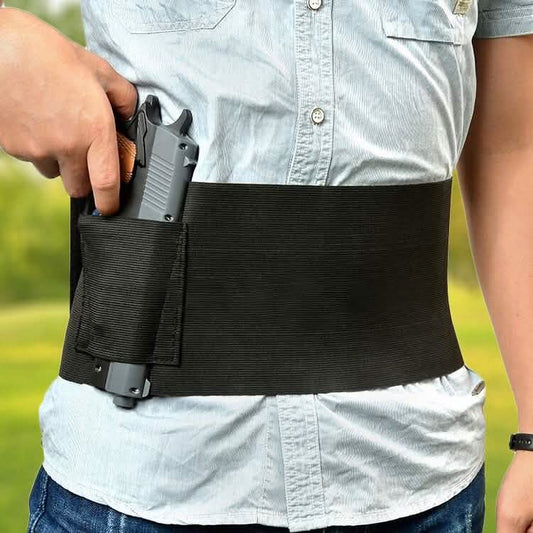 Tactical Elastic Belly Band Waist Pistol Gun Holster
