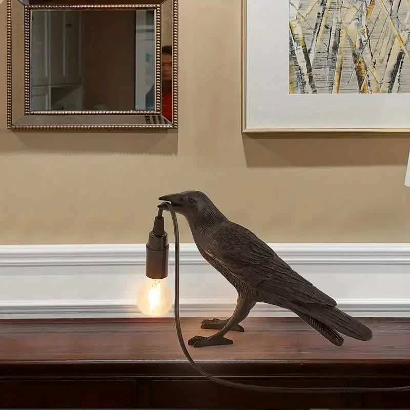 The Gothic Crow USB Port Lamp