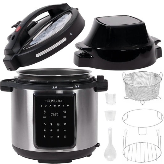 Thomson 9-in-1 Pressure, Slow Cooker, Air Fryer and More, with 6.5 QT Capacity