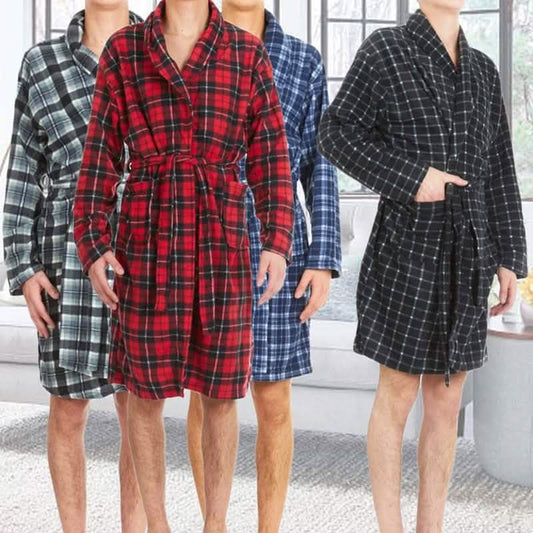 Unisex Fleece Robe with Pockets - Assorted Colors