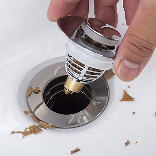 Universal Stainless Steel and Copper Pop-Up Bounce Core Basin Drain Filter