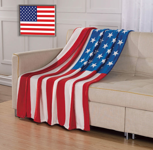 USA American Flag Throw Blanket